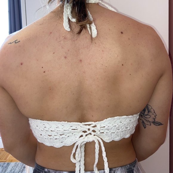 Sabo Skirt Two-Piece Crochet Bralette Set || White - Picture 16 of 16